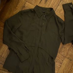 Theory Olive Green blouse
